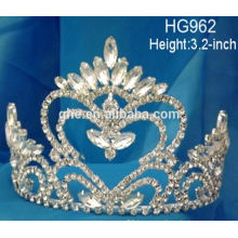 queen full tiara toy crown pink pearl tiara wedding princess rhinestone crystal beauty pageant crowns & tiaras in stock